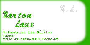 marton laux business card